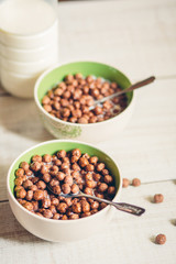 Delicious breakfast of flakes.