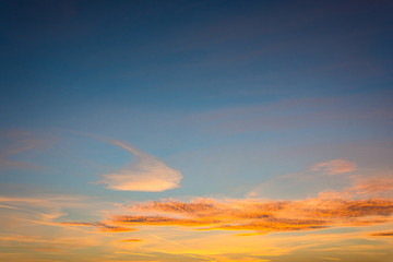 Fototapeta premium Yellow-orange clouds.