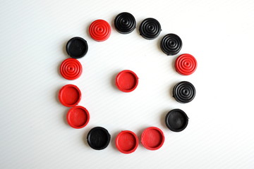 checkers game in circle form