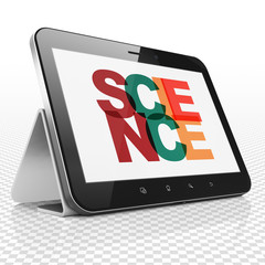 Science concept: Tablet Computer with Science on  display