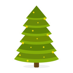 Christmas tree flat icons set