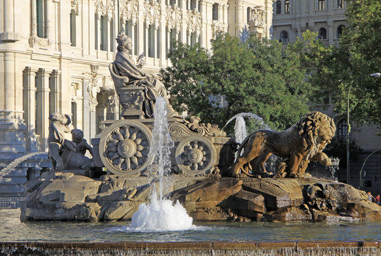 MADRID, SPAIN - AUGUST 23, 2012: Cibeles fountain at Madrid, Spain