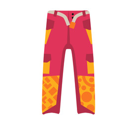 Snowboard sport clothes and tools elements