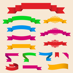 Obraz premium Collection ribbons for your design. Vector illustration