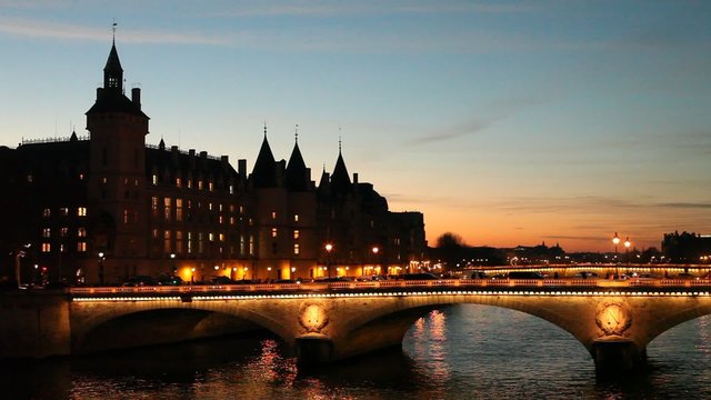 bridge over Seine river in Paris
