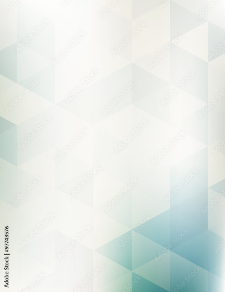 Poster Abstract pale geometric pattern with triangles. Subtle background
