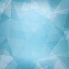 Fototapeta premium Abstract light blue background textured by triangles