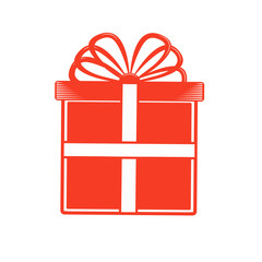 Gift box. Vector icon