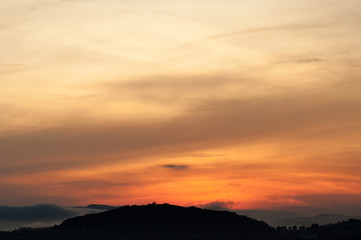Naklejka premium Sunrise at Sattaheep (Thailand)