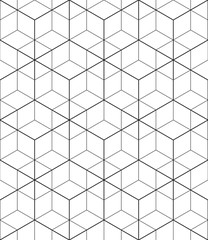 Monochrome abstract textured geometric seamless pattern