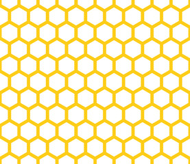 Abstract vector seamless texture with hexagonal pattern. Honeycombs