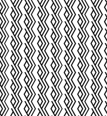 Monochrome zigzag abstract textured geometric seamless pattern.