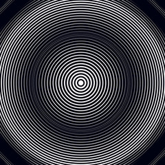 Moire pattern, op art vector background. Relaxing hypnotic backd