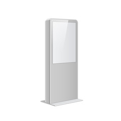 Realistic light box template on white background