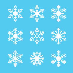 White Snowflake 9 Vector Set 1
