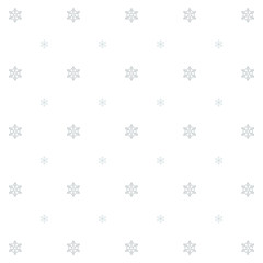 Snowflake Simple Vector Seamless Pattern 1 Silver