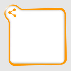 orange text box for any text with share icon