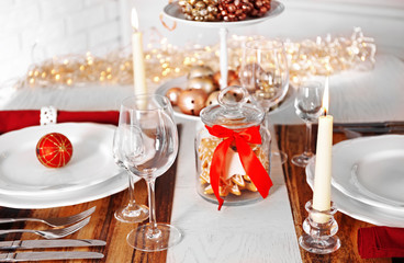 Beautiful Christmas table setting