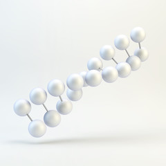 Vector illustration of dna structure in 3d. With place for text.
