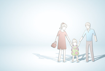 family / family holding hands 