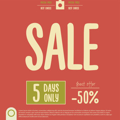 Big Clearance Sale Poster. Vector illustration for end of season sale