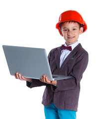 Young architect in hardhat