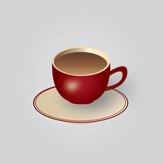 Coffee cup isometric 3d icon for web and mobile devices