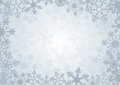 Snowflake Simple Vector Background Silver