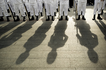 Soldiers during a military parade
