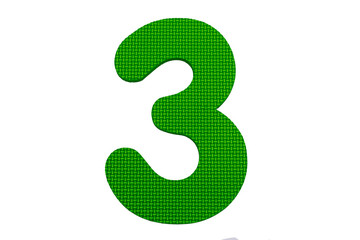 Textured Number Three