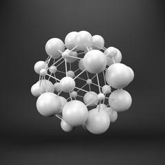 3D Molecule structure background. Graphic design.