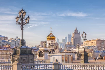 Fototapete Moskau Blick auf das Zentrum von Moskau, Russland