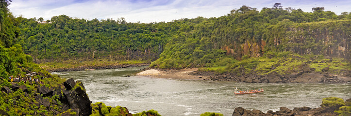 The Border between Argentina and Brazil-The River Iguazu