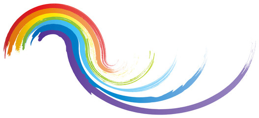 Rainbow icon on white background. Vector illustration