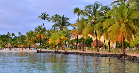 Martinique, picturesque city of Sainte Anne in West Indies