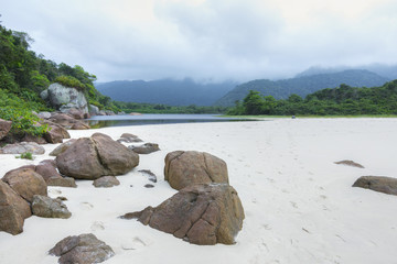 Beach and lagoon on Ilha Grande
