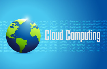 cloud computing globe sign