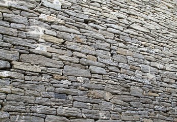 Grey Limestone wall in Roscoff, France 