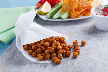 Roasted spicy chickpeas