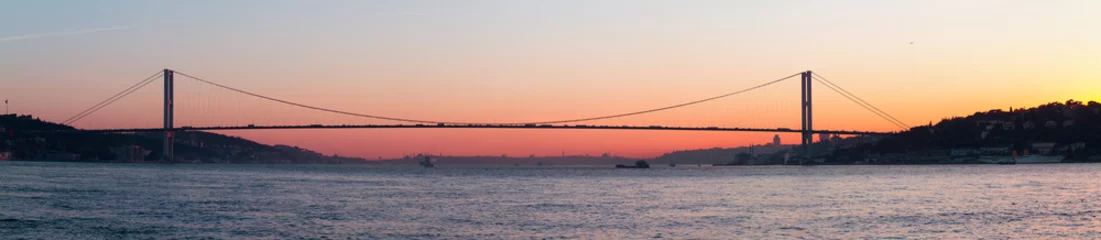 Foto auf Glas Istanbul Brücke Europa und Asien © pixel78 Design