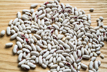 Spotted beans closeup