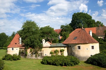 Fototapeta na wymiar Historic fortification in the town Trebon in southern Bohemia, Czech republic.