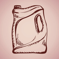 Canister. Vector drawing