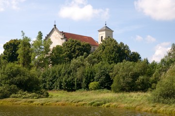 Fototapeta na wymiar Church in village Klaster, southern Bohemia, Czech republic