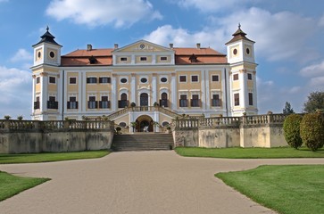 Baroque castle Milotice in Southern Moravia, Czech republic