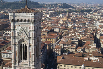 Fototapeta na wymiar Florence. Campanile of Giotto and city view
