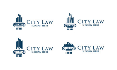 law, lawyer, attorney, pillar, vector logo design