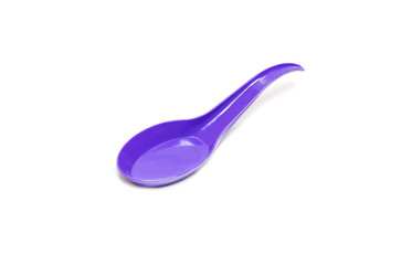 plastic spoon with colored plastic for canapes and molecular cuisine