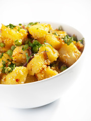 Potatos with sesame and cilantro