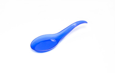 plastic spoon with colored plastic for canapes and molecular cuisine